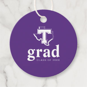 TSU Bold Purple T Over Texas Favor Tags