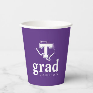 TSU Bold Purple T Over Texas Paper Cups