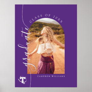 TSU Bold Purple T Over Texas Poster