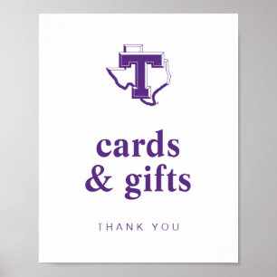 TSU Bold Purple T Over Texas Poster