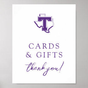 TSU Bold Purple T Over Texas Poster