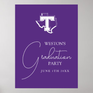 TSU Bold Purple T Over Texas Poster