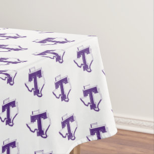 TSU Bold Purple T Over Texas Tablecloth