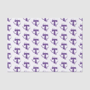 TSU Bold Purple T Over Texas Tissue Paper
