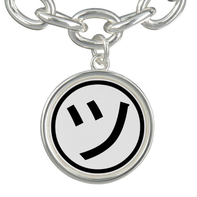 ㋡ Tsu Kana Katakana Smiling Emoji / Emoticon Bracelet (Design)