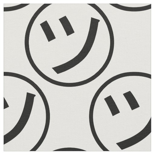 ㋡ Tsu Kana Katakana Smiling Emoji / Emoticon Fabric