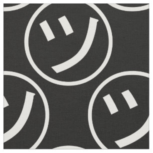 ㋡ Tsu Kana Katakana Smiling Emoji / Emoticon Fabric