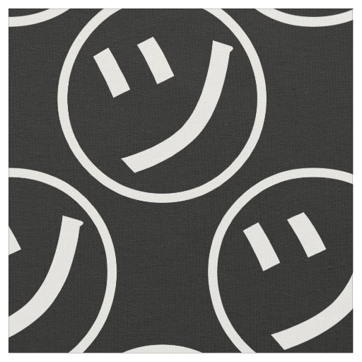㋡ Tsu Kana Katakana Smiling Emoji / Emoticon Fabric
