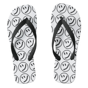 ㋡ Tsu Kana Katakana Smiling Emoji / Emoticon Flip Flops