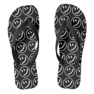 ㋡ Tsu Kana Katakana Smiling Emoji / Emoticon Flip Flops