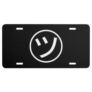 ㋡ Tsu Kana Katakana Smiling Emoji / Emoticon License Plate