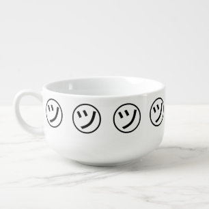 ㋡ Tsu Kana Katakana Smiling Emoji / Emoticon Soup Mug
