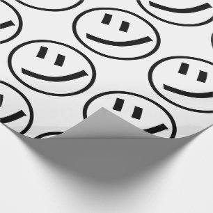 ㋡ Tsu Kana Katakana Smiling Emoji / Emoticon Wrapping Paper