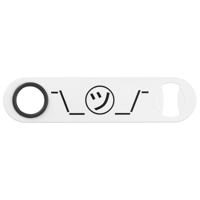 Tsu Kana Shrug Emoticon ¯\_㋡_/¯ Japanese Kaomoji Bar Key (Front (Horizontal))