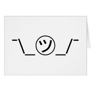 Tsu Kana Shrug Emoticon ¯\_㋡_/¯ Japanese Kaomoji Cards