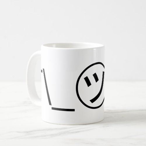 Tsu Kana Shrug Emoticon __ Japanese Kaomoji Coffee Mug