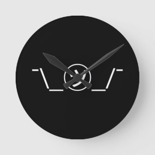 Tsu Kana Shrug Emoticon ¯\_㋡_/¯ Japanese Kaomoji Round Clock