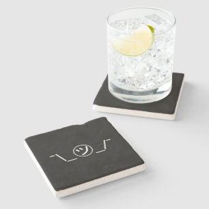 Tsu Kana Shrug Emoticon ¯\_㋡_/¯ Japanese Kaomoji Stone Coaster