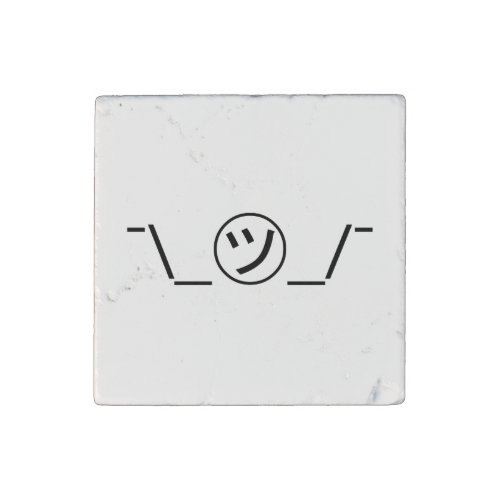 Tsu Kana Shrug Emoticon __ Japanese Kaomoji Stone Magnet