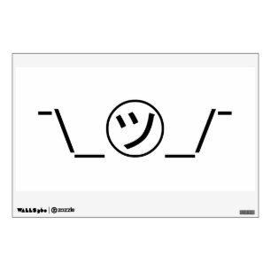 Tsu Kana Shrug Emoticon ¯\_㋡_/¯ Japanese Kaomoji Wall Decal
