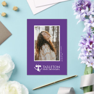 TSU Purple T & Texas with Text Acrylic Invitations