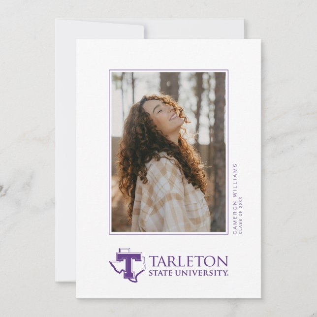 TSU | Purple T & Texas with Text Announcement (Front)