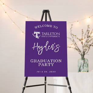 TSU Purple T & Texas with Text Foam Board