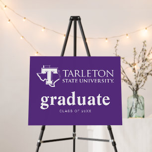 TSU Purple T & Texas with Text Foam Board
