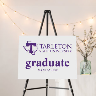 TSU   Purple T & Texas with Text Foam Board