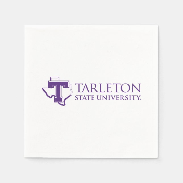 TSU | Purple T & Texas with Text Napkins (Front)