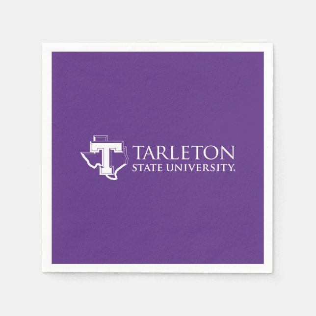 TSU | Purple T & Texas with Text Napkins (Front)