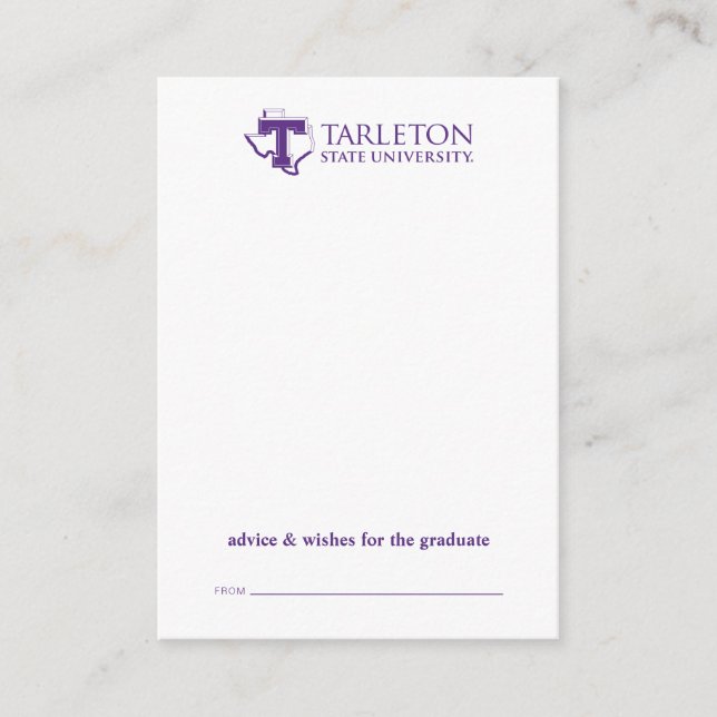 TSU | Purple T & Texas with Text Note Card (Front)