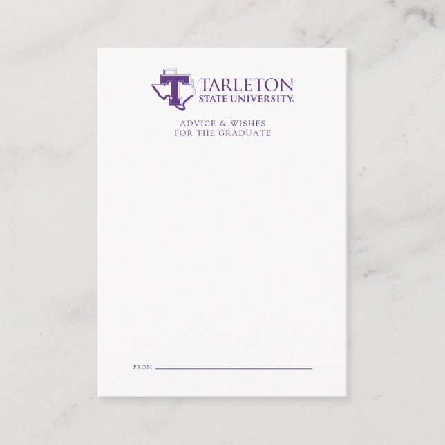 TSU | Purple T & Texas with Text Note Card (Front)