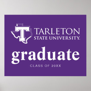 TSU Purple T & Texas with Text Poster