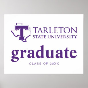 TSU Purple T & Texas with Text Poster