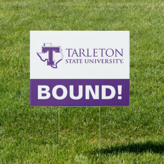 TSU | Purple T & Texas with Text Sign
