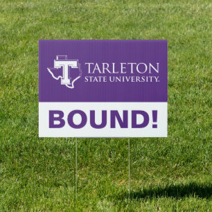 TSU   Purple T & Texas with Text Sign