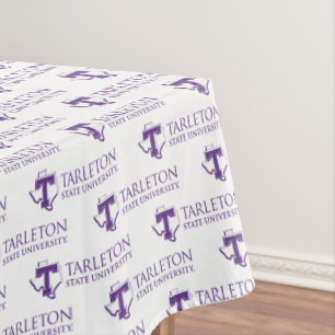TSU Purple T & Texas with Text Tablecloth