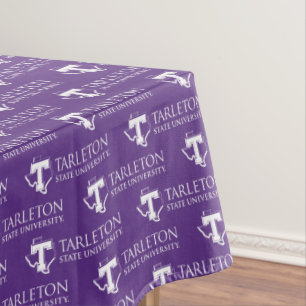 TSU Purple T & Texas with Text Tablecloth