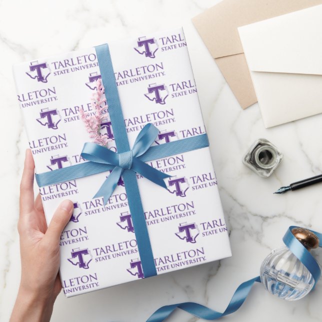 TSU | Purple T & Texas with Text Wrapping Paper (Gifting)