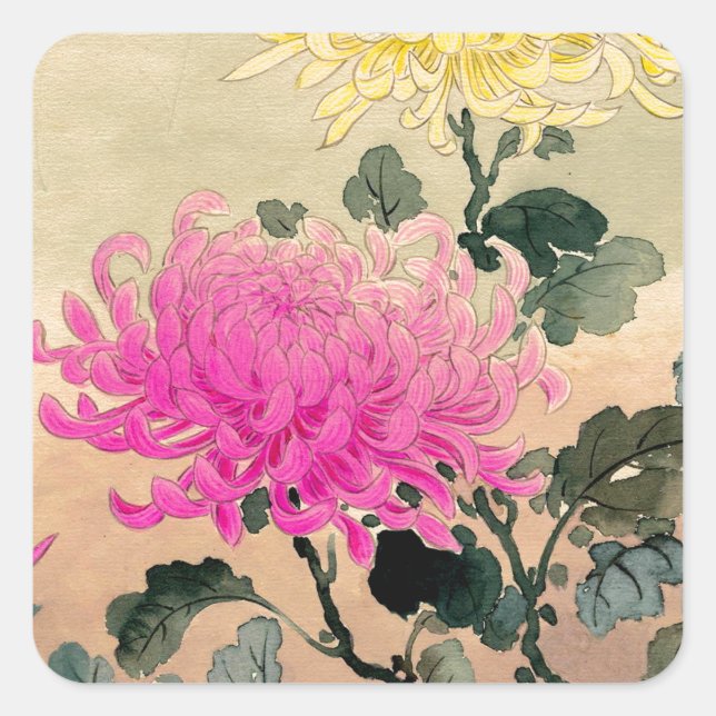 Tsuchiya Koitsu 土屋光逸 - Chrysanthemum 菊 Square Sticker (Front)