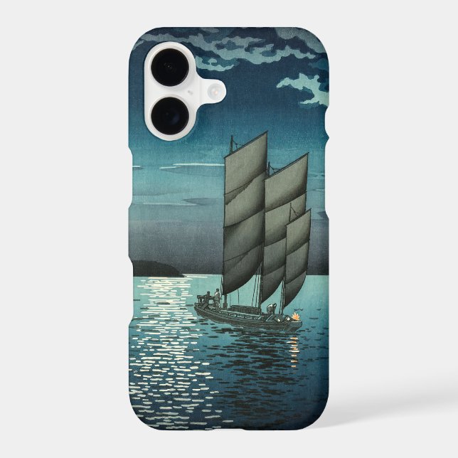 Tsuchiya Koitsu - Boats at Shinagawa, Night Case-Mate iPhone Case (Back)
