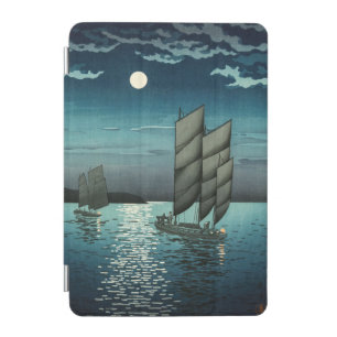 Tsuchiya Koitsu - Boats at Shinagawa, Night iPad Mini Cover
