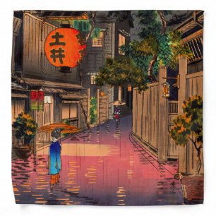 Tsuchiya Koitsu - Evening at Ushigome Bandana