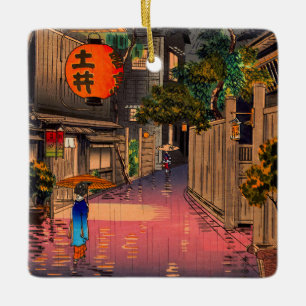 Tsuchiya Koitsu - Evening at Ushigome Ceramic Ornament