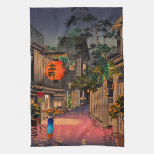 Tsuchiya Koitsu - Evening at Ushigome Kitchen Towel