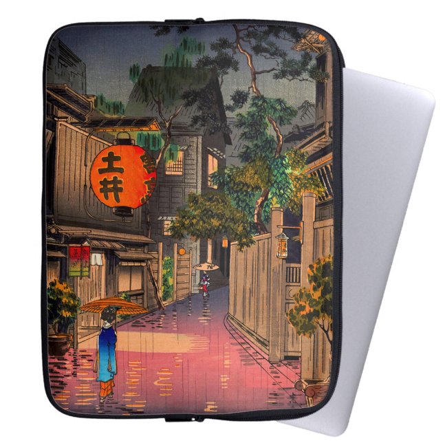 Tsuchiya Koitsu - Evening at Ushigome Laptop Sleeve (Creator Uploaded)