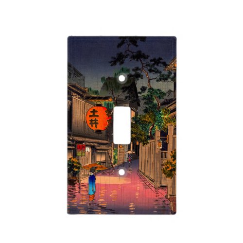 Tsuchiya Koitsu _ Evening at Ushigome Light Switch Cover