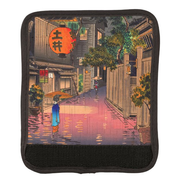 Tsuchiya Koitsu - Evening at Ushigome Luggage Handle Wrap (Front)