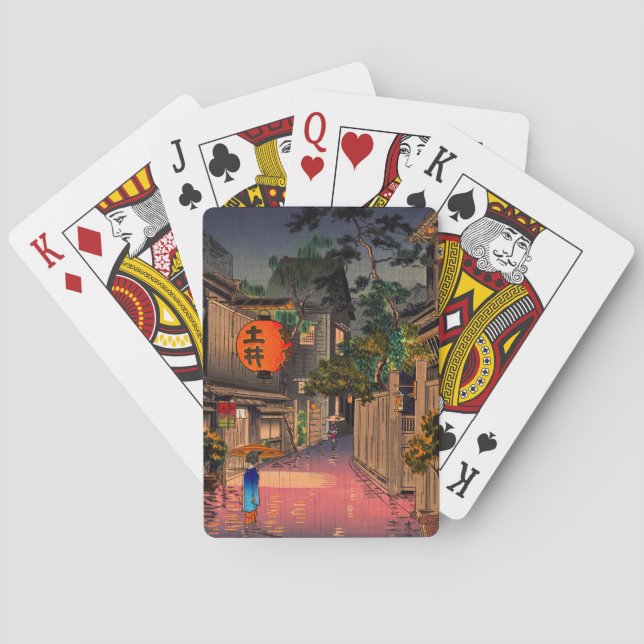 Tsuchiya Koitsu - Evening at Ushigome Poker Cards (Back)